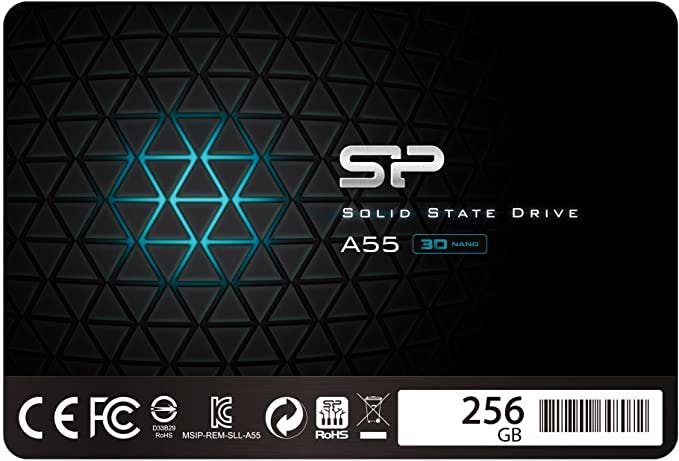 Silicon Power 256GB SSD 3D NAND A55 SLC Cache Performance Boost SATA III 2.5's Image